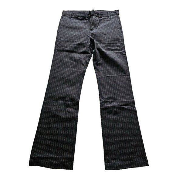 Emily the Strange Pants - Vintage Emily the Strange Pinstripe Dress Pants, Black & Red, Size 7